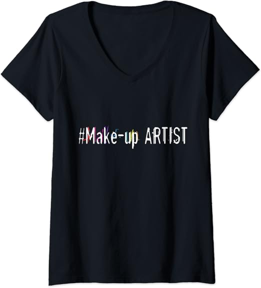 Womens Makeup Artist Cosmetic Industry Apparel VNeck T